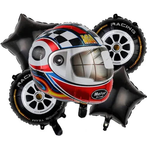 DIWULI Motorsport Ballon-Set - Helm Racing Reifen Geburtstag
