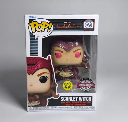 FUNKO POP! Marvel: WandaVision - 823 Scarlet Witch (Exclusive) 9 cm - Actionfigur der Scarlet Witch aus WandaVision, detailreich und ideal für Sammler. Die exklusive Figur in scharlachrotem Outfit bringt die Magie von Wanda Maximoff direkt zu Ihnen!