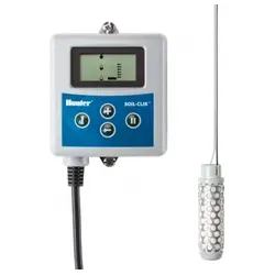 SOIL-CLIK Hunter Feuchtesensor - Bewässerungssystem mit intelligentem Bodenfeuchtigkeitssensor, der die Bewässerung automatisch stoppt, wenn die optimale Feuchtigkeit erreicht ist, für effiziente Wassernutzung und Umweltschutz.