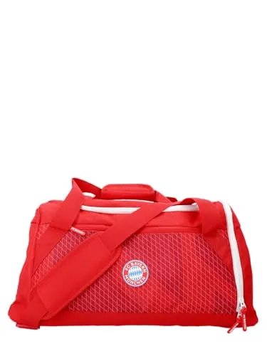FC Bayern München Sporttasche - Rote Fan-Tasche - Fußball-Fanartikel, aus strapazierfähigem Polyester, ideal für Sport und Freizeit, zeigt deine Unterstützung für den FC Bayern München.