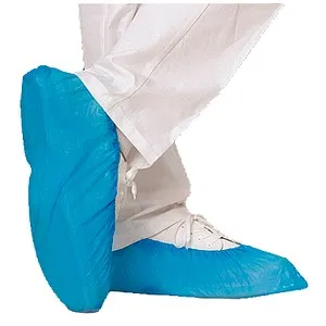 Überschuhe Hygostar Standard CPE blau, 100 Stück - Lebensmittelechte Überschuhe für die Lebensmittelindustrie, pharmazeutische Anwendungen und Kliniken. Strapazierfähig und wasserabweisend, kein Anziehgerät nötig.