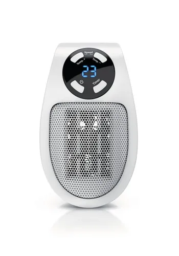 Brandson Keramikheizlüfter, 500 W - Mini Heizlüfter mit Fernbedienung - Heizlüfter für Innenräume, mit einstellbarem Timer und Raumthermostat für optimale Temperaturkontrolle. Kompakt und leise für gemütliche Wärme, auch vom Sofa aus steuerbar.