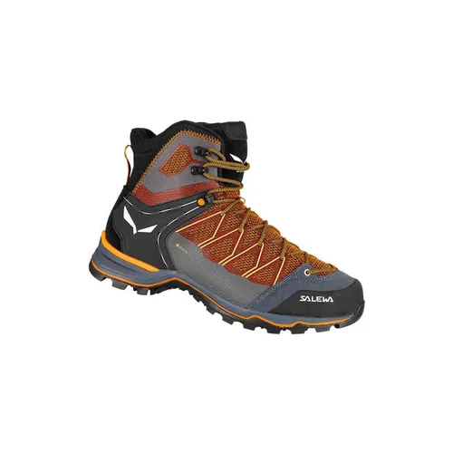 Salewa Mtn Trainer Lite Mid GTX Wanderschuhe - Wasserdicht & Leicht - Wanderschuhe für Herren, ideal für jedes Gelände. Mit GORE-TEX für dauerhafte Wasserdichtigkeit und strapazierfähigem Obermaterial für optimale Stabilität.