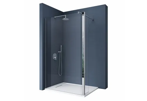 doporro Walk-in-Dusche mit Nano Glas Duschwand 60 cm x 200 cm - Elegante Duschabtrennung mit stabiler 8mm ESG-Glasstruktur und praktischer Nano-Beschichtung für einfache Reinigung. Ideal für offenen Einstieg und Wandmontage.