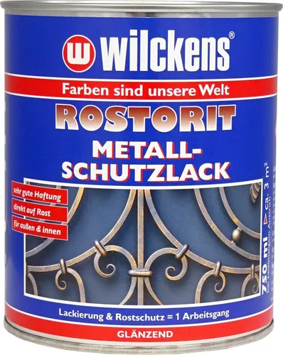 Wilckens Rostorit Metallschutzlack glänzend, 750 ml, RAL 5010 Enzianblau