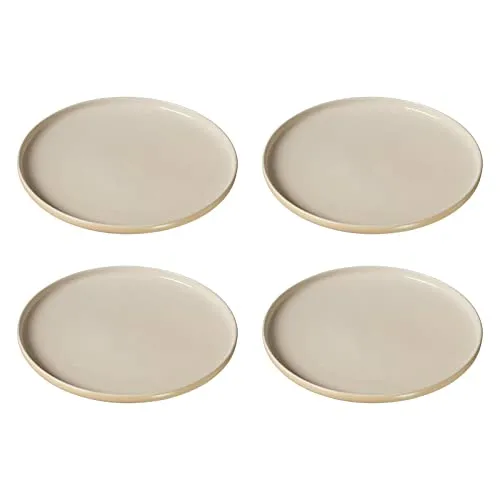 Ritzenhoff & Breker Speiseteller-Set Jasper, 4-teilig - Elegantes Speiseteller-Set aus Steinzeug, ideal für stilvolle Tischdekorationen und Alltag, mit einem Durchmesser von 26 cm in Vanille.
