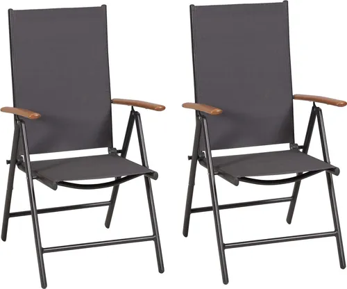 MERXX Gartensessel Valenza (Set, 2-St) mit folierten Armlehnen - Stylisches 2er Set Klappsessel für Garten und Balkon. Mit verstellbarer Rückenlehne und platzsparender Klappfunktion, ideal für entspannte Stunden im Freien.
