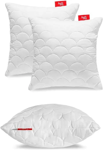 Kopfkissen Bettkissen Kissen Gestepptes 2er Set 40x40 cm Antiallergisch Sofitimi