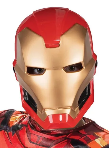 Metamorph Iron Man Verkleidungsmaske für Kinder - Kostüm-Masken, Halbmaske aus robustem Kunststoff im Avengers-Design – ideal für kleine Superhelden ab 6 Jahren!