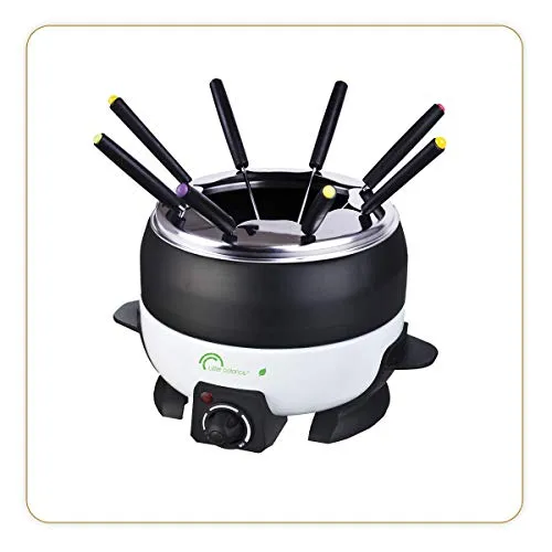 Happy Fondue 8 Kleingeräte Aluminium weiß/schwarz