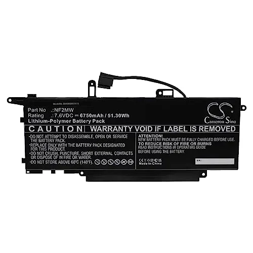 vhbw Akku kompatibel mit Dell Latitude 7310 2-in-1, 7400 2-in-1, 7410 2-in-1, 9410 2-in-1 Notebook (6.750mAh, 7,6V, Li-Polymer)