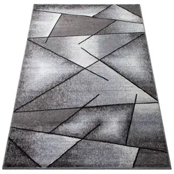oKu-Tex Kurzflorteppich 80x330 cm - Moderner geometrischer Designteppich aus 100% Polypropylen, ideal für Wohnzimmer. Pflegeleicht, fußbodenheizungsgeeignet und mit OEKO-TEX® Standard 100 Zertifikat.