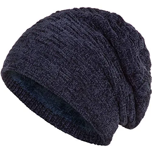 Compagno Gefütterte Mütze Herren Damen Wintermütze Beanie Strickmütze Winter Weihnachten Haube Hat Cap Männer Frauen
