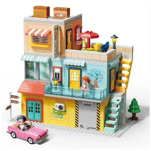 Feelo 1812 Puppenhaus: modernes Stadthaus mit Garage
