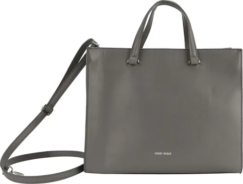 GERRY WEBER Handtasche Handbag LHZ - Elegant und Praktisch - GERRY WEBER Handtasche mit gepolstertem Laptopfach, ideal für Alltag und Beruf. Stilvolles Design in Lightgrey, viel Stauraum und abnehmbarer Schulterriemen für flexiblen Einsatz.