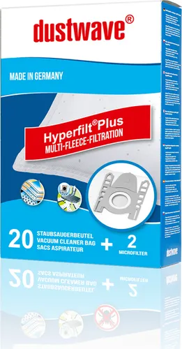 20x dustwave® PREMIUM-Staubsaugerbeutel für Variant - SI 04 + SI 08 / Extra Spezialvlies für Allergiker - Markenstaubfiltertüten 