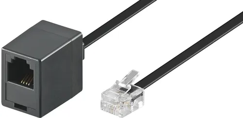 Modularverlängerungskabel; TEL 6P4C/RJ11 300V BLACK VERL. 3m PL
