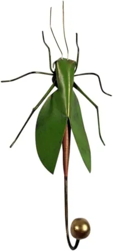 GURU SHOP Kleiner Garderobenhaken, Metall Kleiderhaken in grün von Guru-Shop