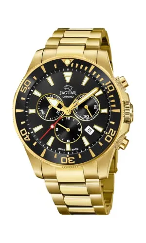 Jaguar Executive Collection Modell J864/3 Uhr – Stilvolle Herrenarmbanduhr - Armbanduhren für Herren – 43,5 mm schwarzes Gehäuse mit robustem Stahlband, perfektes Accessoire für jeden Anlass.