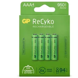 GP NIMH AAA HR03 Akku Typ 1000 950 mAh 4er Pack