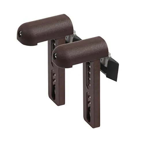 Ventanara® Klemmträger mit Dichtungspad Rollo Jalousie ohne Bohren Klemmfix 2 Stück (Rollo Klemmträger, Braun)