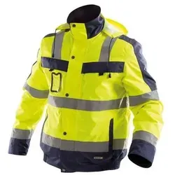 Lima Warnschutz Winterjacke, neongelb/dunkelblau, Größe S - Arbeits- & Schutzkleidung mit wind- und wasserdichtem Stoff, ideal für kalte, nasse Bedingungen. Ausgestattet mit reflektierenden Streifen für hohe Sichtbarkeit und vielseitigen Taschen.