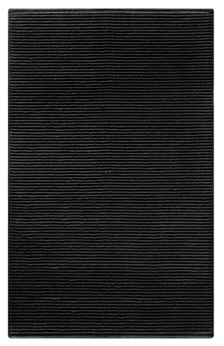 Lashuma Badematte Baumwolle Schwarz, Linz Badvorleger 50x80 cm - Badematten & Badteppiche – Flauschiger Badvorleger aus 100% Baumwolle, maschinenwaschbar und schnelltrocknend für höchsten Komfort und edlen Stil im Badezimmer.