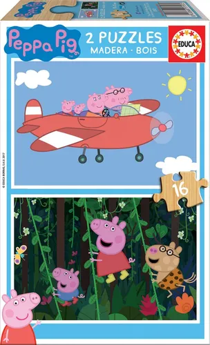 Educa Wood: Peppa Pig - 2 X 16 Pieces