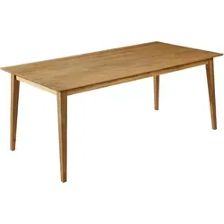 Esstisch Massiv Darice 140 x 90 x 74 Küchentisch Holz massiv Wildeiche geölt 12075-140090 - Braun