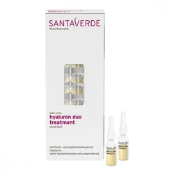 Santaverde Hyaluron Duo Treatment - Arzneimittel für feuchtigkeitsarme und sensible Haut, mit Duo Hyaluron Komplex für intensive Hydration und die natürliche Kraft von Aloe Vera für eine erfrischte, geglättete Haut.