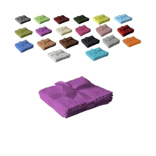 EXKLUSIV HEIMTEXTIL Seiftuch 4er Set 30 x 30 cm Lila