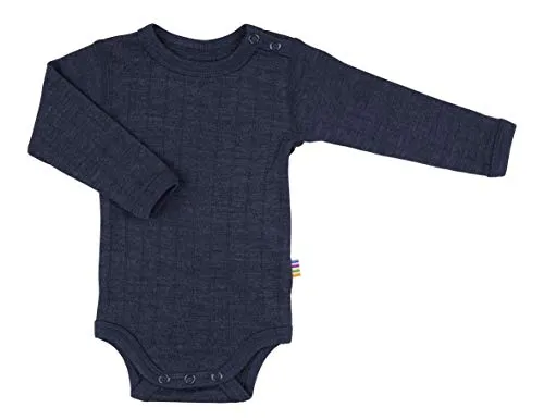 Joha Baby Body Langarm aus Merino-Wolle/Seide, Größe: 98-104, Navy