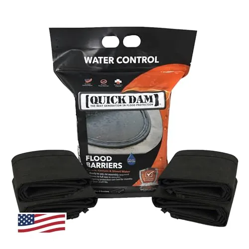 Quick Dam QD65-4 1,5 m Hochwassersperre, Schwarz, 4 Stück