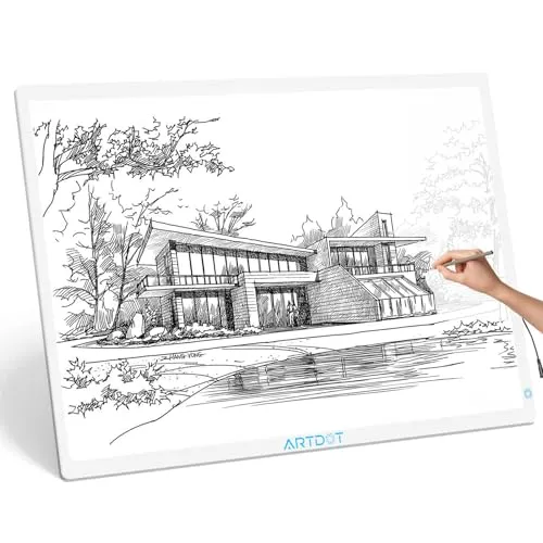 ARTDOT Leuchttisch A1 für 5D Diamond Painting Zubehör, Einstellbare Helligkeit Diamant Painting Lichtplatten