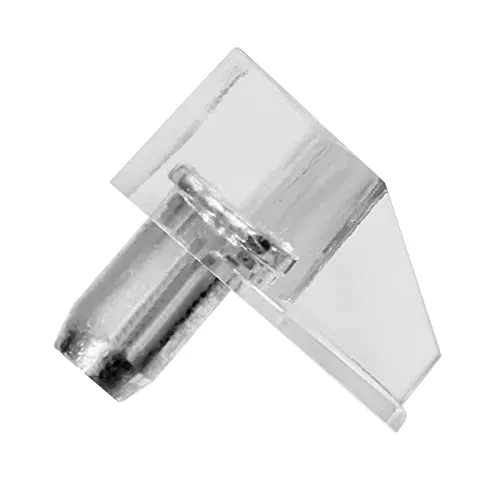 100x Regalbodenträger Ø5mm Regalträger Winkelbodenträger Bodenträger Regalhalter Farbe transparent