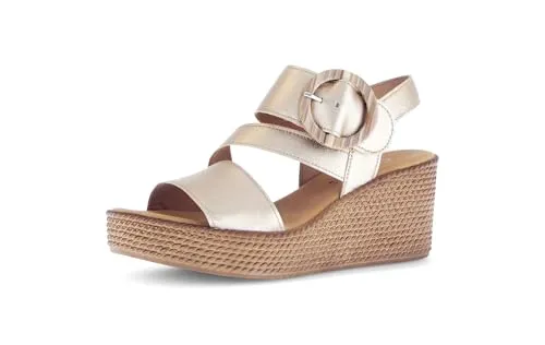 Gabor Damen Riemchensandalen - Wanderschuhe mit elegantem Design und 7 cm Blockabsatz, ideal für stilvolle Sommerausflüge und angenehmen Tragekomfort.
