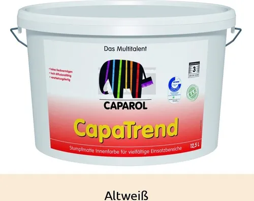 Produktbild Caparol CapaTrend, Innenfarbe LF, Altweiss, 12,5l