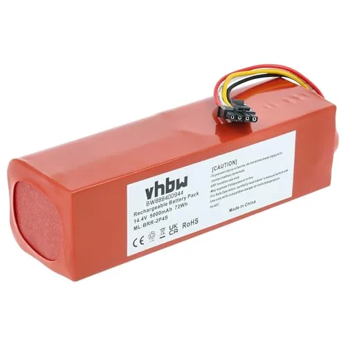 vhbw Akku kompatibel mit Dreame L20 Ultra, RL55L, RLS5-BL0, RLS5-WH0, RLS6LADC, RLS5L, RLS5D Saugroboter (5000 mAh, 14,4 V, Li-Ion)