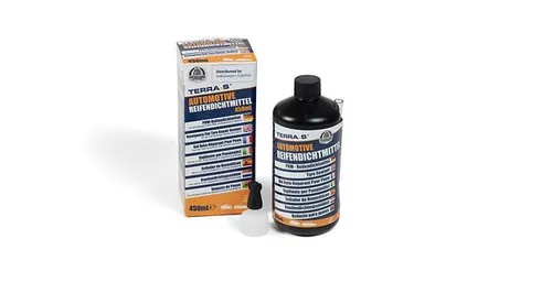 Volkswagen 5H0096791 Reifendichtmittel 450ml - Reifendichtmittel für Klein- und Mittelklasse-Fahrzeuge, dichtet Einstiche bis 6 mm ab und beeinträchtigt nicht die RDKS-Sensoren. Ideal als Nachfüllflasche für alle Kompressoren und Pannensets.