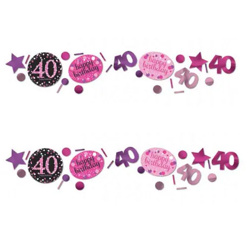  GLAMOUR PINK Happy Birthday Konfetti Zahl Geburtstag Deko €113,24€/ kg