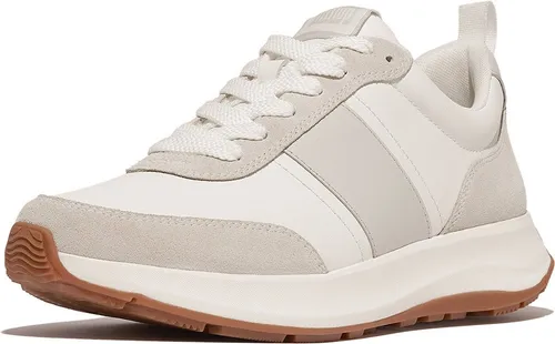 FitFlop F-Mode Flow Sneaker für Herren - Elegante Sneakers in Urban White/Arctic Grey, ideal für jede Jahreszeit. Komfortables Obermaterial und Gummisohle bieten optimale Unterstützung für den Alltag.