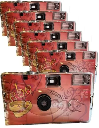 Photo Porst 7 x Einwegkamera Hochzeit Amore Rot von PHOTO PORST