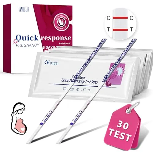 Stück Schwangerschaftstest Frühtest 10 miu/ml, Pregnancy test, Empfindliches und Schnelles Test, Frühschwangerschaftstest Ultra Frühtest Schwangerschaft Streifen 30