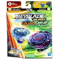 Hasbro F4490 - Beyblade - Burst QuadStrike - Stone Balderov B7 & Roar Balkesh B7 - Kreisel - 2er Pack