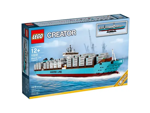 LEGO® CREATOR EXPERT 10241 Maersk Containerschiff - LEGO Set für Fans ab 12 Jahren, 1518 Teile, detailgetreues Modell eines Maersk Containerschiffs – perfekt für Sammler und Bauenthusiasten.