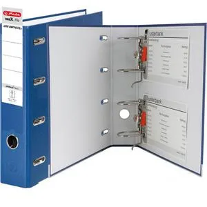 Herlitz Doppelordner 10842276, maX.file protect, twin, A4, 7cm breit, Kunststoff, blau