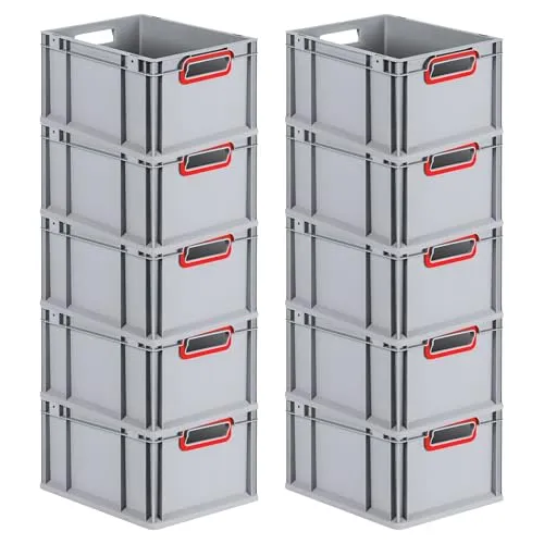 PROREGAL SuperSparSet 10x Eurobox NextGen Color - 20 Liter - Transportboxen mit robustem Design, lebensmittelecht und ideal für effizientes Lagern. Spare mit unseren vielseitigen Euroboxen und gestalte dein Lager übersichtlich!