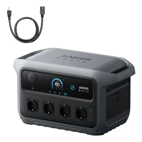 Anker SOLIX C2000 Gen 2 Tragbare Powerstation – 2400W Leistung, Ideal für Camping und Stromausfälle