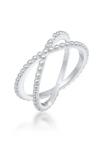 Elli Fingerring Wickelring Criss Cross Kugel 25 Silber von Elli