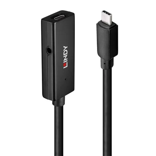USB-C-Kabel LINDY 43356 5 m Schwarz - USB-Kabel, ideal für schnelle Datenübertragung und Aufladung, mit 5 m Länge für flexible Nutzung.